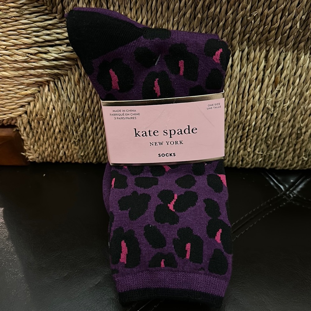 NWT Kate Spade Crew Socks - 3 Pack